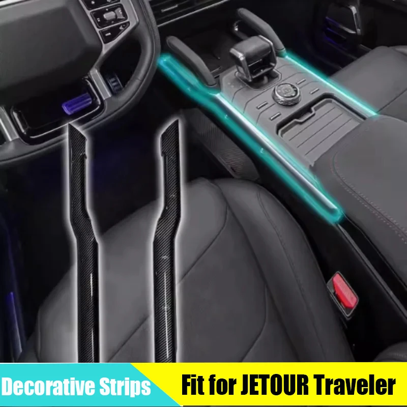 

Car Central Control Gear on Both Sides of The Decorative Strips Suitable for JETOUR Traveler T2 2023+ Car Interior Parts