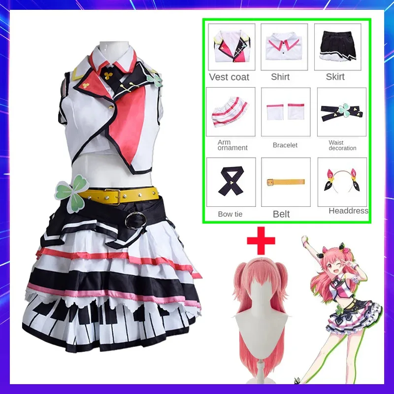 فستان Project Sekai الملون للمسرح التأثيري أنيمي Vocaloid MORE MORE JUMP Costum Hanasato Minori Momoi Airi Hinomori Shizuku