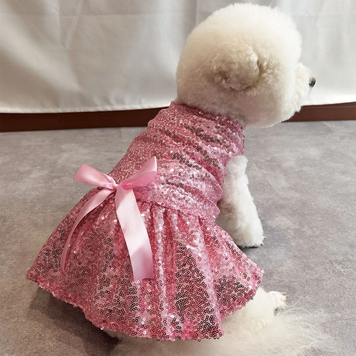 Summer Dogs Sequin Skirts Princess Wedding Dog Dresses for Small Puppy Tutu Dress Dog Clothes for Chihuahua Girl Puppy Apparel