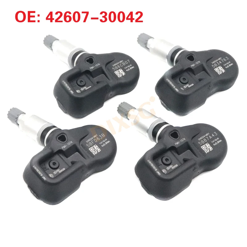 

New 42607-30042 PMV-C107K Tire Pressure Monitoring Sensor 4pcs For 2005-2012 Toyota Lexus TPMS 433MHz