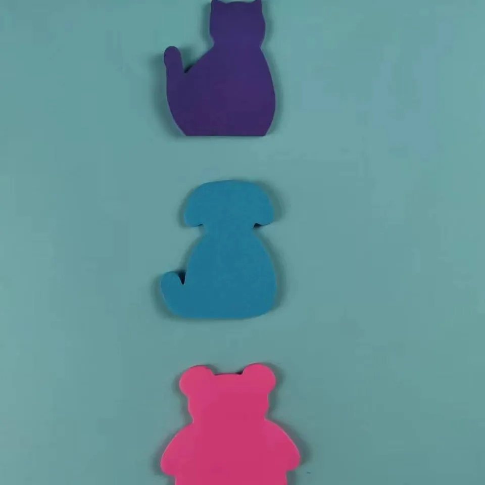

2 Sets Small Animal Shaped Memo Pads Sticky Tabs for School Cartoon Notepads Animals