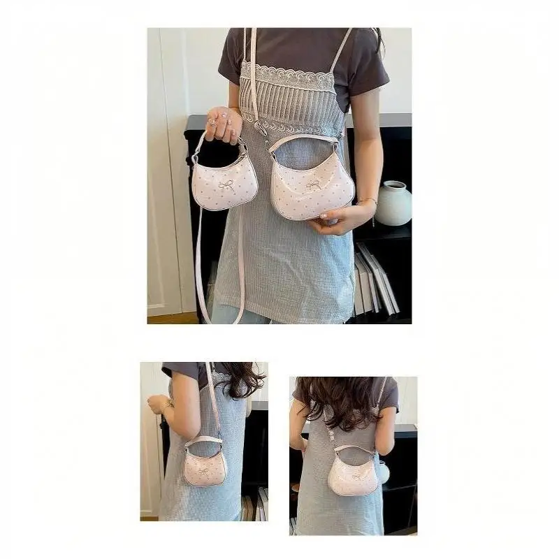 Mini Schmetterlingsknoten Lippenstifttasche Frühling Neuer Koreanischer Stil Gepunktete Perlen-Handtasche Crossbody Luxus PU-Leder Freizeit Reise – Detail 12