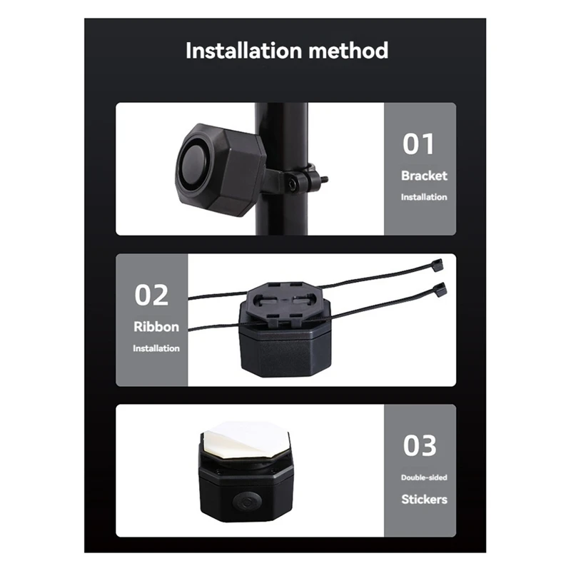 Велосипедная вибрационная сигнализация с зарядкой через USB, охранная сигнализация для мотоцикла и велосипеда с дистанционным управлением-ABJU