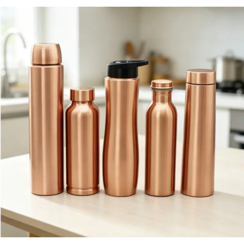 Portable Copper Leakproof Cold Water Cup Insulated Drink Bottle for Sports Yoga Travel Daily Outdoor Use