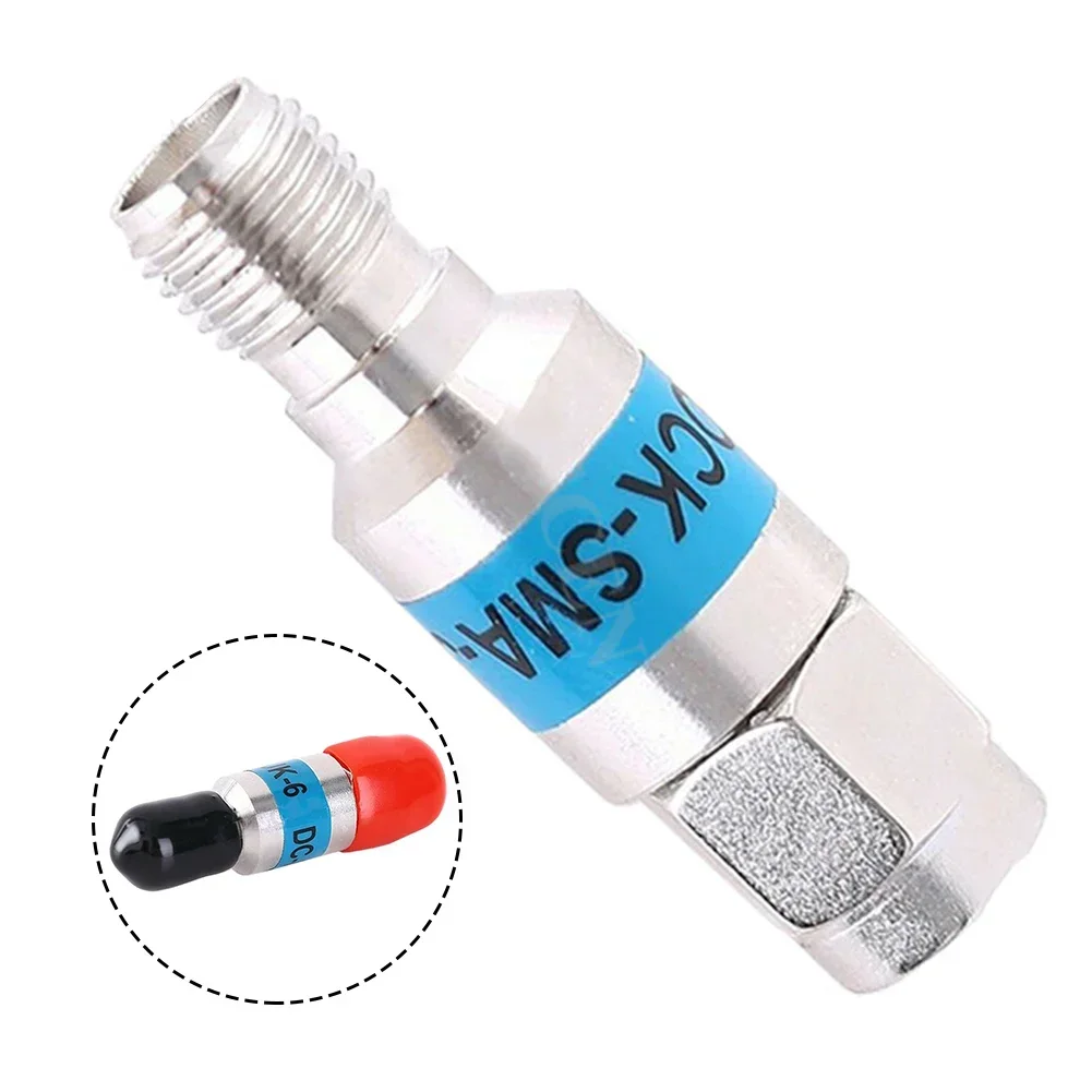 SMA DC Block DC 6GHz 2W Ternary Alloy DC Block Tri-Element Alloy Straightener Mini Insulator RF Signal Connector 50Ω For Signal