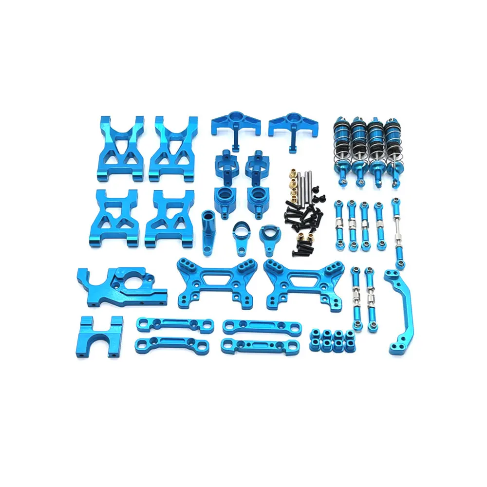 HWRC Metal Upgrade, Swing Arm, Pull Rod, Steering Cup, Shock Absorber, 13 Piece Kit, For WLtoys 1/10 104072 RC Car Parts