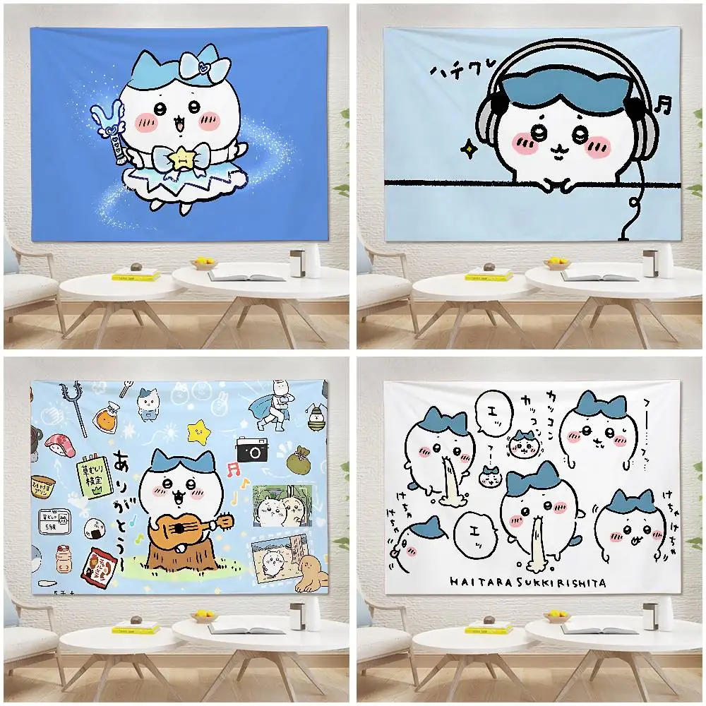 لطيف الكرتون H-Hachiware نسيج الجدار الشنق نسيج آرت ديكو بطانية الستار معلقة في المنزل غرفة نوم غرفة المعيشة ديكور #1