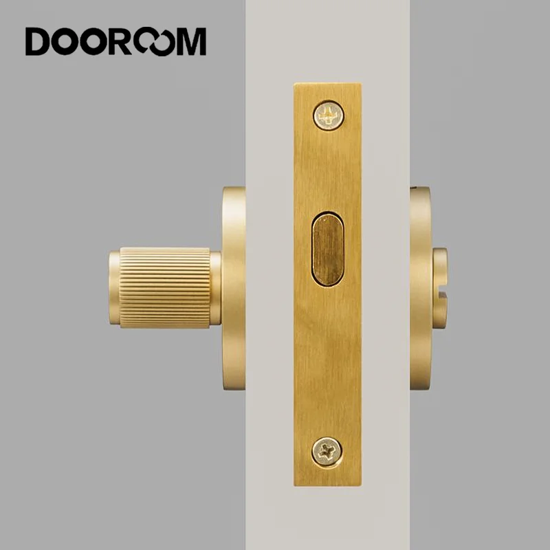 Imagem -03 - Dooroom-solid Brass Copper Sliding Door Knob para Banheiro Bloqueio de Emergência Fio Preto Uma Palavra