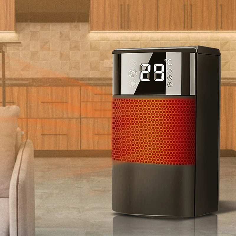 1000W Electric Space Heater Room Portable Desktop PTC Ceramic Fast Heating Remote Control Silent Warmer Machine Bedroom