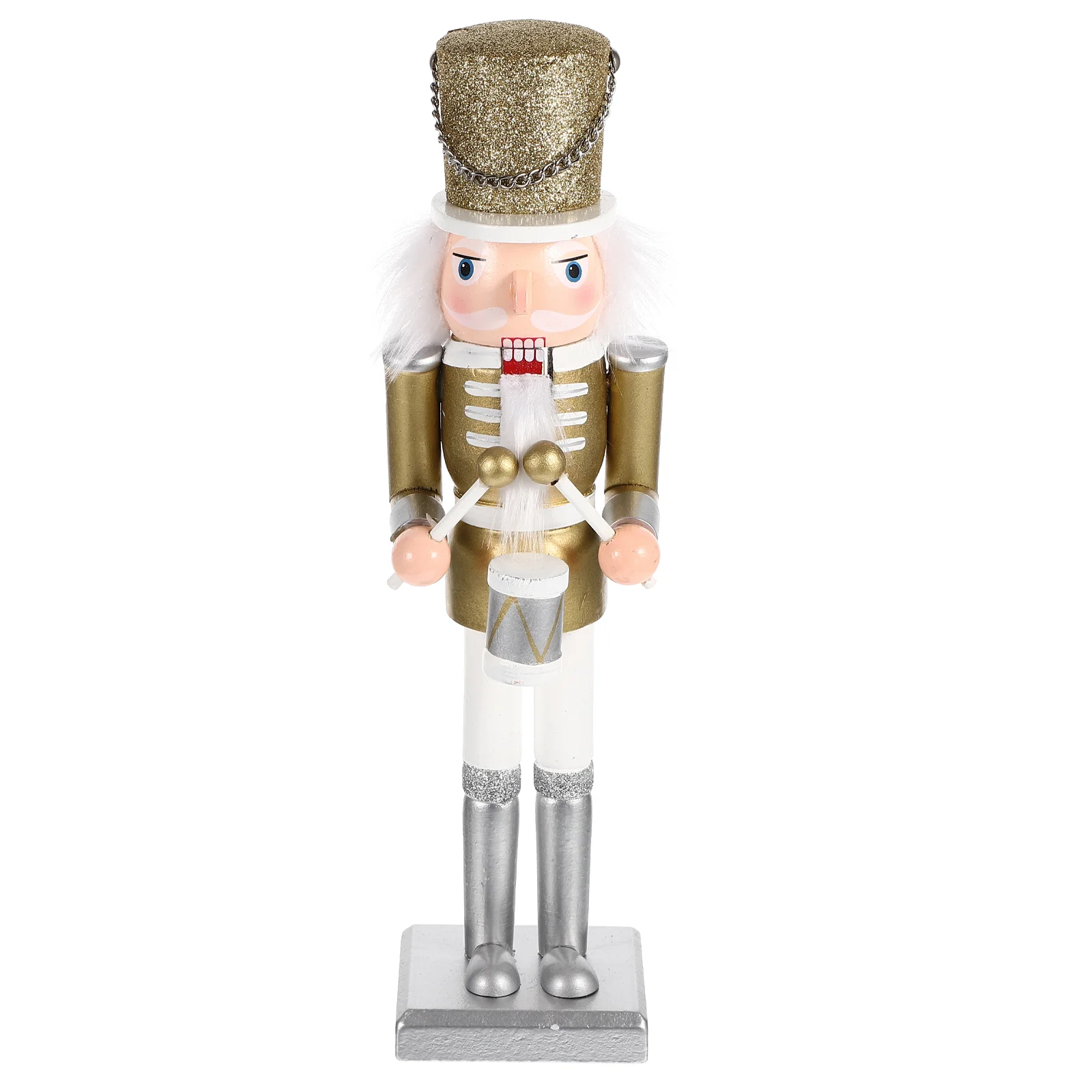 Christmas Nutcracker Wooden Puppet Traditional Outdoor Decorations Statuette Xmas Soldier Nutcrackers Figures Woody Toy