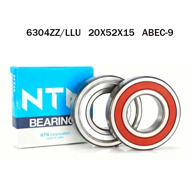 

2Pcs Japan 100% NTN Original rodamientos ntn 6304-ZZ 6304-LLU ABEC-9 Ball Bearing 20x52x15 High Speed Deep Groove 6304 bearings