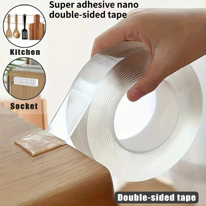 

Новая суперклейкая нано-лента двусторонняя, акриловая, прозрачная, влагостойкая, водонепроницаемая, моющаяся, с высокой клейкостью, волшебный клей.