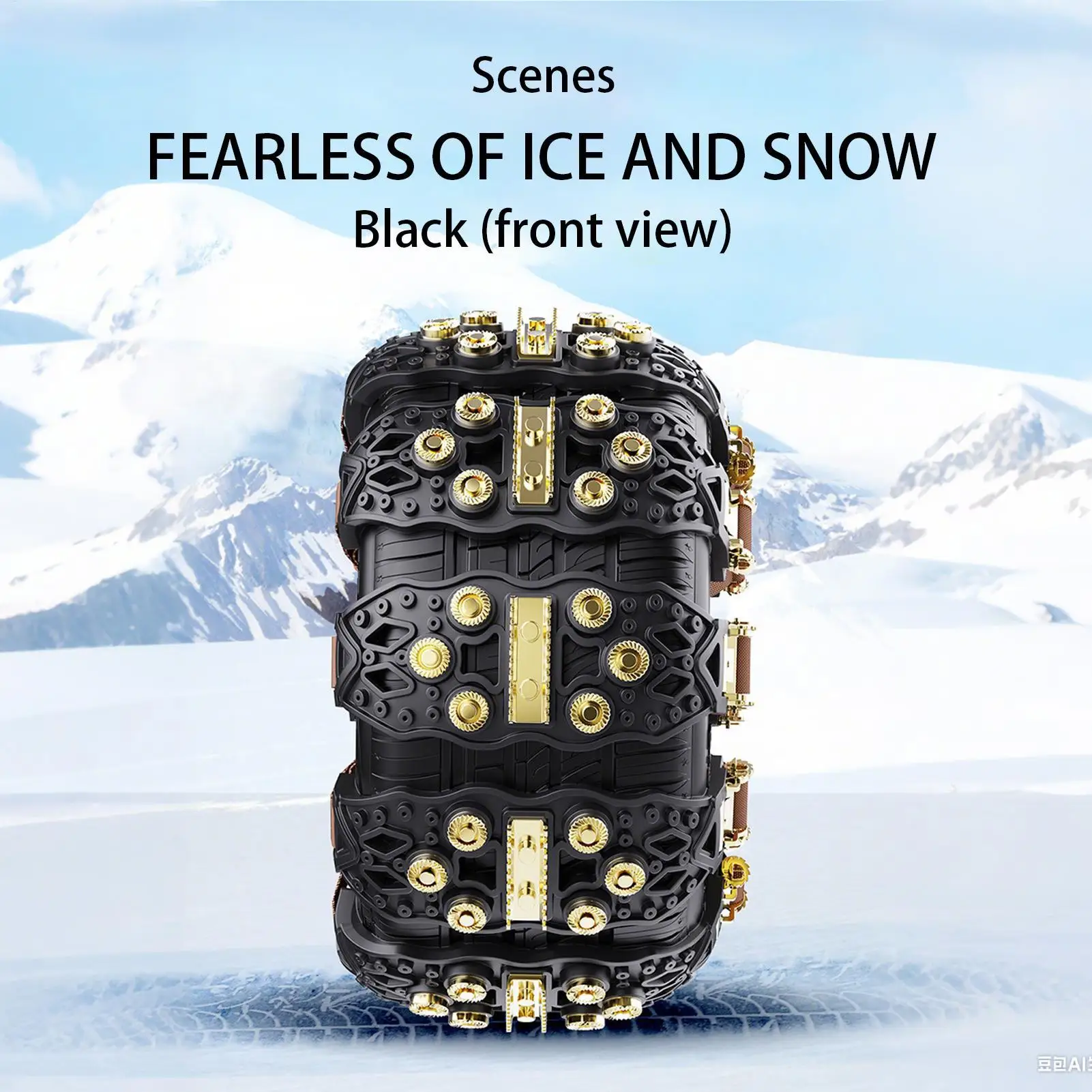 Tire Chains Anti-Slip Heavy-Duty Cleats Spikes Tire Chains For Cars For Ice Winter Hiking Trailer Offroad Lawn Fishing