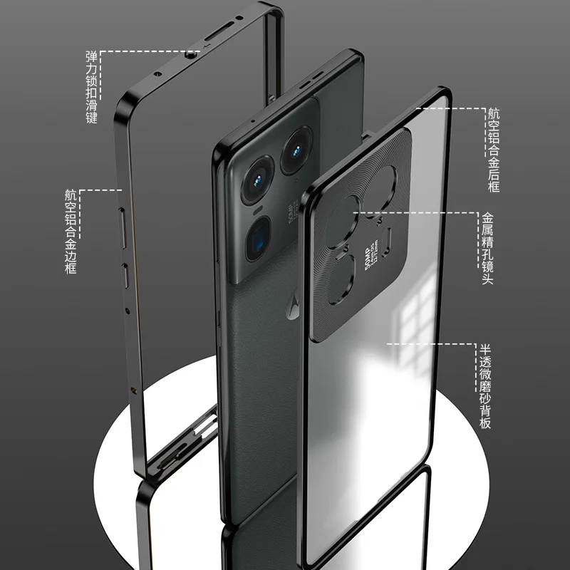 

Магнитный металлический чехол-рамка для MOTOROLA X50 ультра металлический акриловый чехол противоударный чехол для Moto X50 Ultra X40