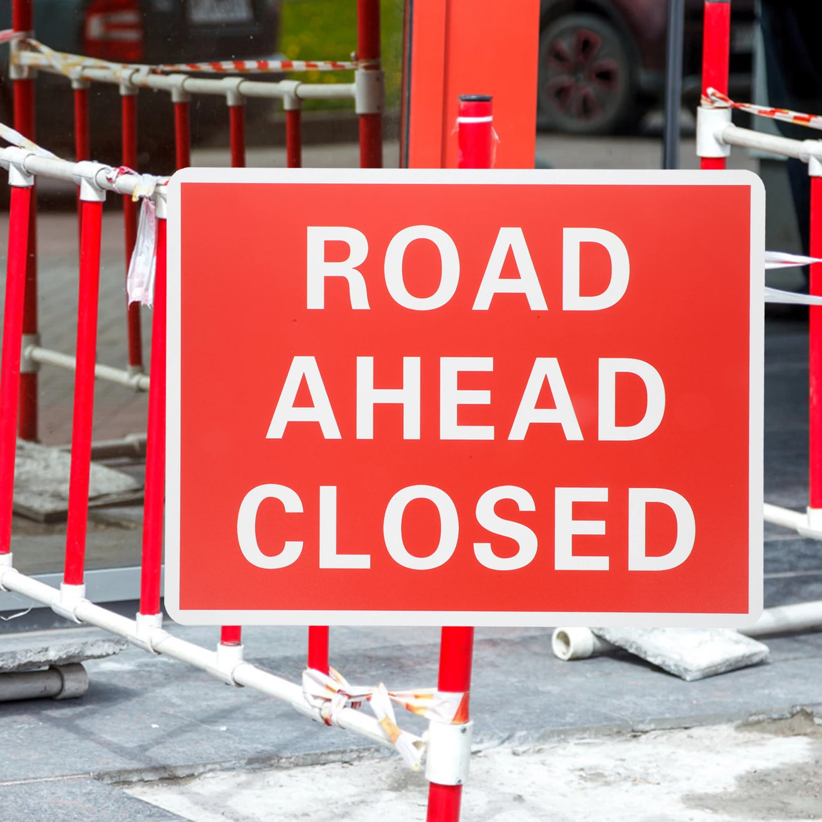 Road Closure Sign Warning Signs for Property outside Traffic Car Closed Portable Street