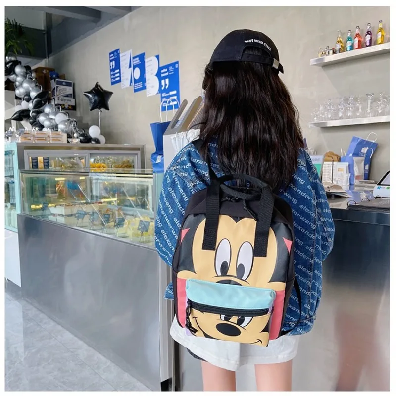 2024 Disney\'s New Childlike Cute Children\'s Bag Girl Mickey Mouse Backpack Bag Kindergarten School Convenient Kawaii Bag Gift