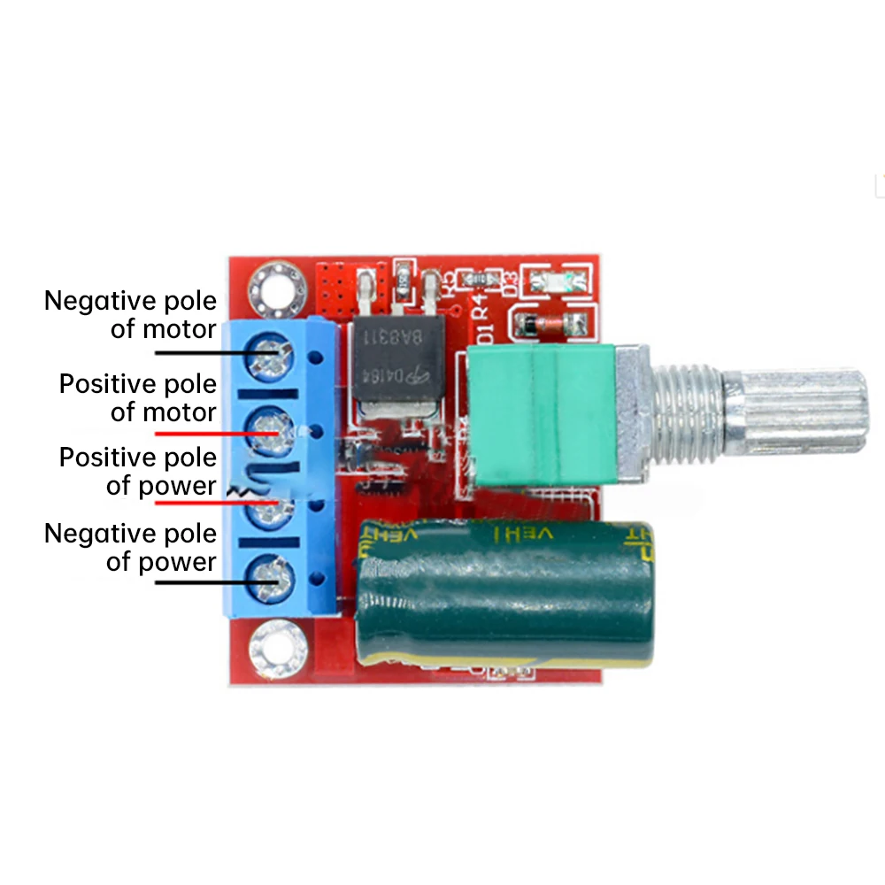 5PCS/lot Mini DC Motor PWM Speed Controller DC 4.5V-35V 5A Speed Adjustable Switch Module 6V 12V 24V Variable Voltage Regulator