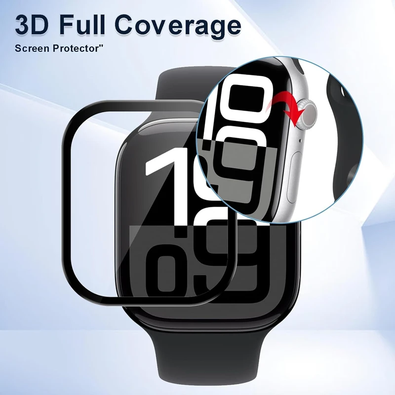 

Защитная пленка для Apple Watch 46 мм 45 мм 44 мм 38 40 41 42 мм 49 мм изогнутые защитные пленки для экрана iwatch series Ultra 11 10 9 8 7 SE 6 5