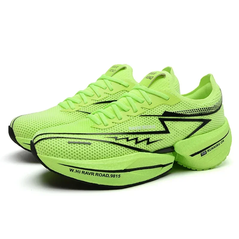 Men's Running Shoes Racing Carbon Plate Professional Sneakers Mesh Breathable Couple Tennis Shoes Light Non-slip Training Shoes