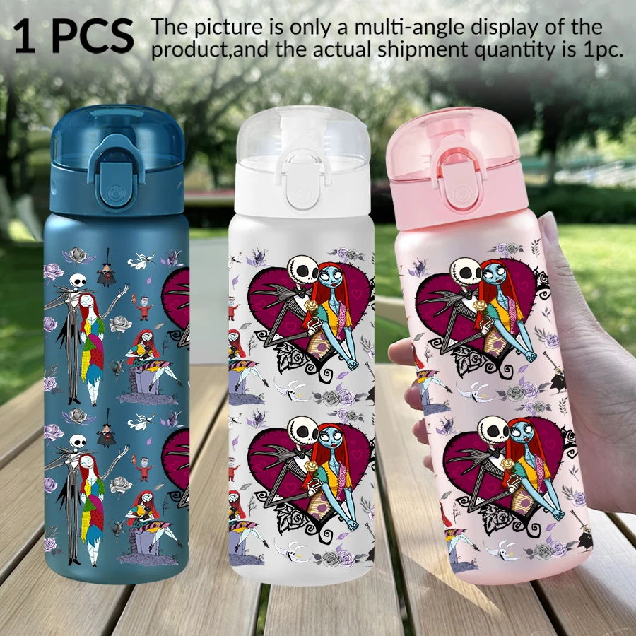1pc disney, crânio, padrão de natal 26oz garrafa de água de plástico, copo de água esportes ao ar livre presente de aniversário/regresso a casa