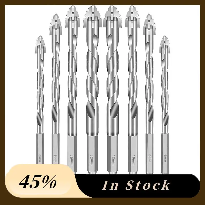 

A60zmasonry Drill Bits, 8PCS Set With Sawtooth Design & Four-Flute Eccentric Drill For Enhanced Performancemay