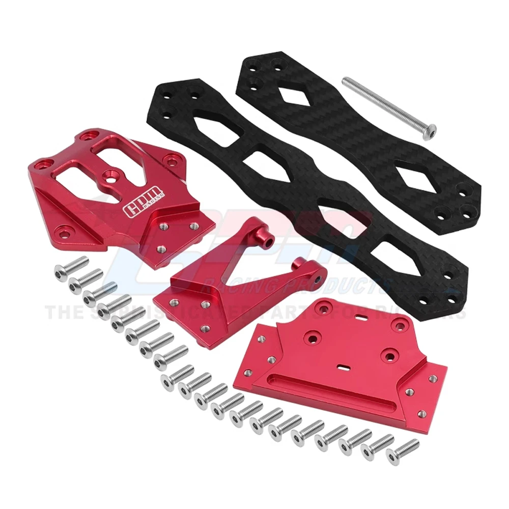 GPM Metal Aluminum Carbon Fiber Second Floor Board Support Plate LOS231064 for LOSI 1/10 Lasernut U4 ROCK TACER LOS03028 RC Cars