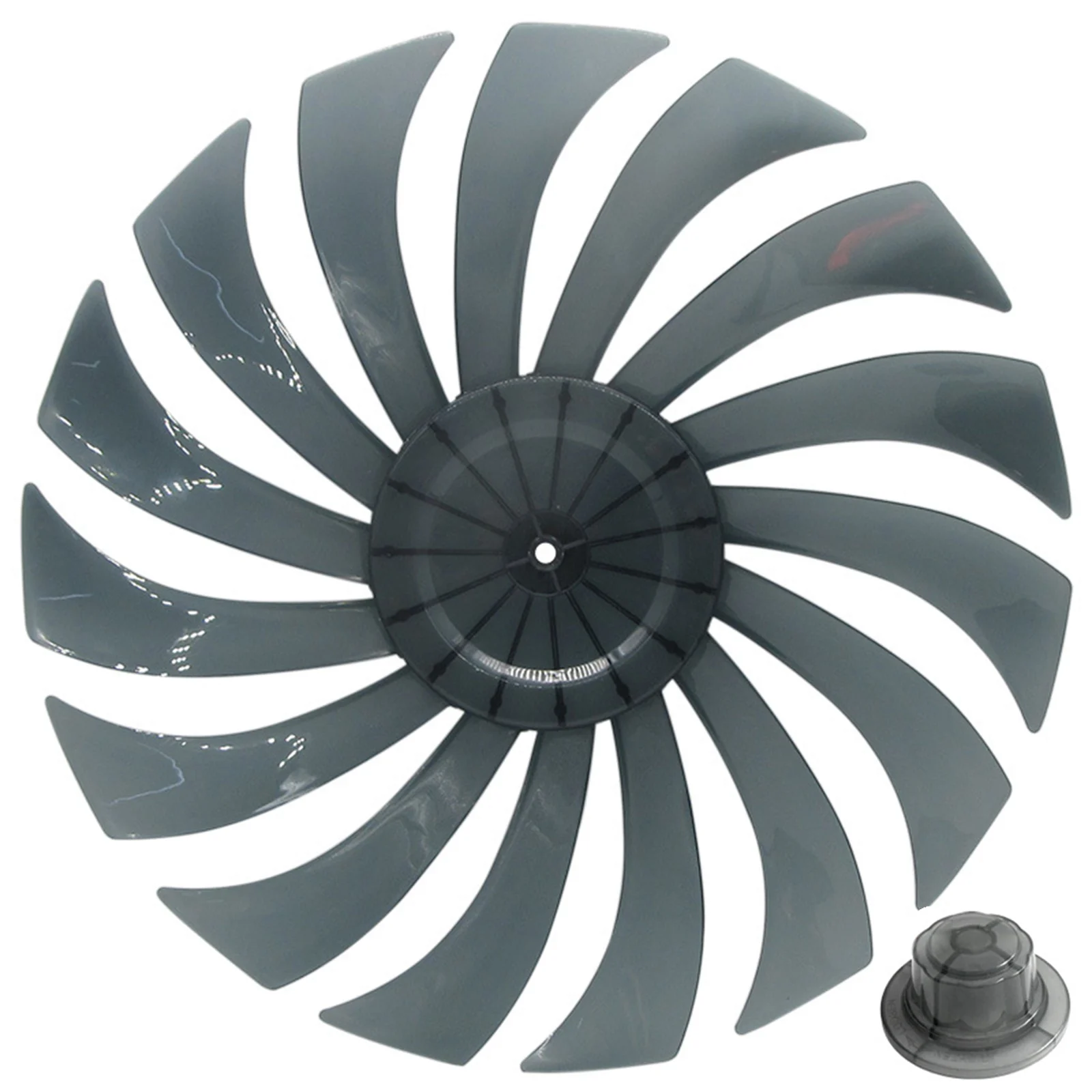 

Leaves Fan Blades 14 Inch 15 Blade 355mm Black Lightweight PP Plastic 14 Inch Affordable Brand New High Quality