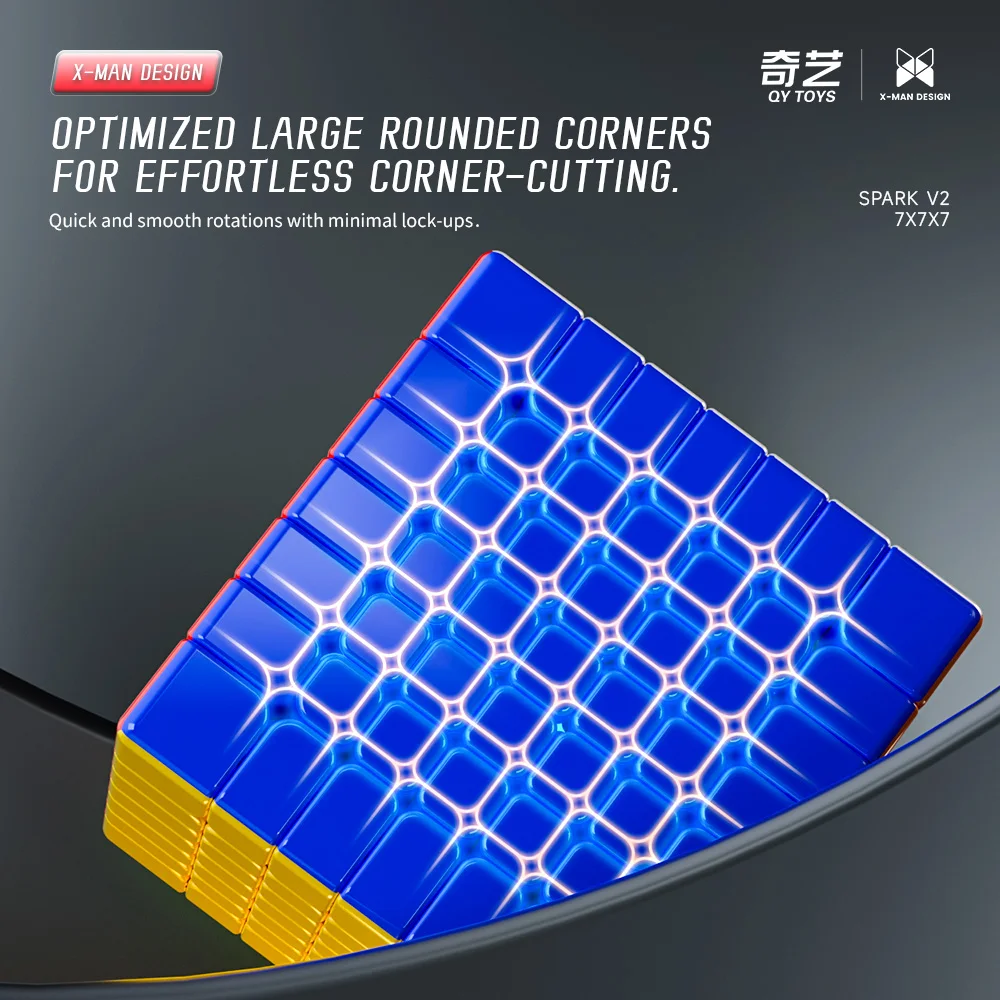 QiYi XMD شرارة V2 7X7 الأساسية المكعبات السحرية المغناطيسية ألعاب تعليمية هدايا عيد الميلاد للأطفال 7x7 Cubo Magico