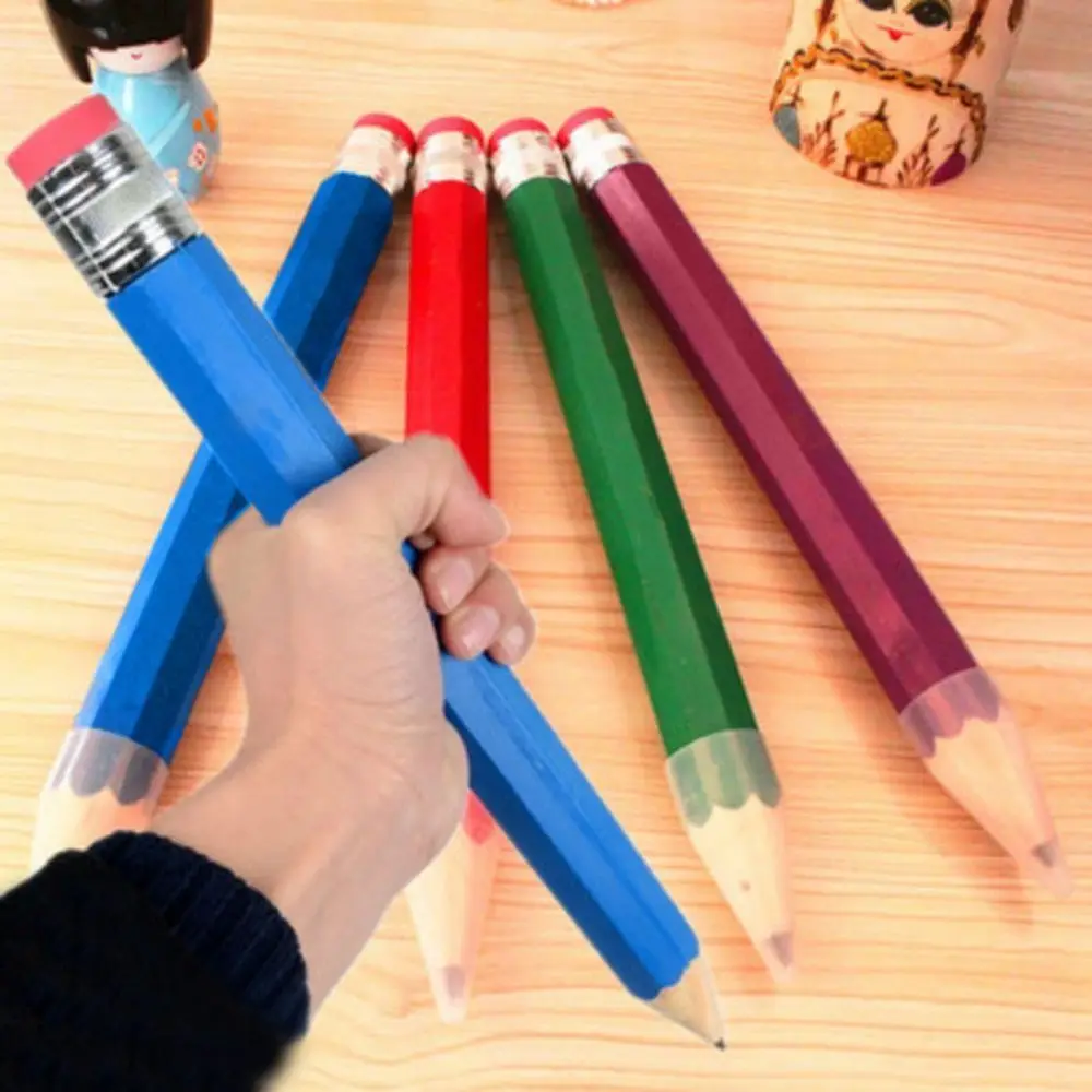 

Wooden Performance Prop Fun Gift Novelty Toy Giant Pencil Huge Pencil Large Wood Pencil For Painter Artist Student