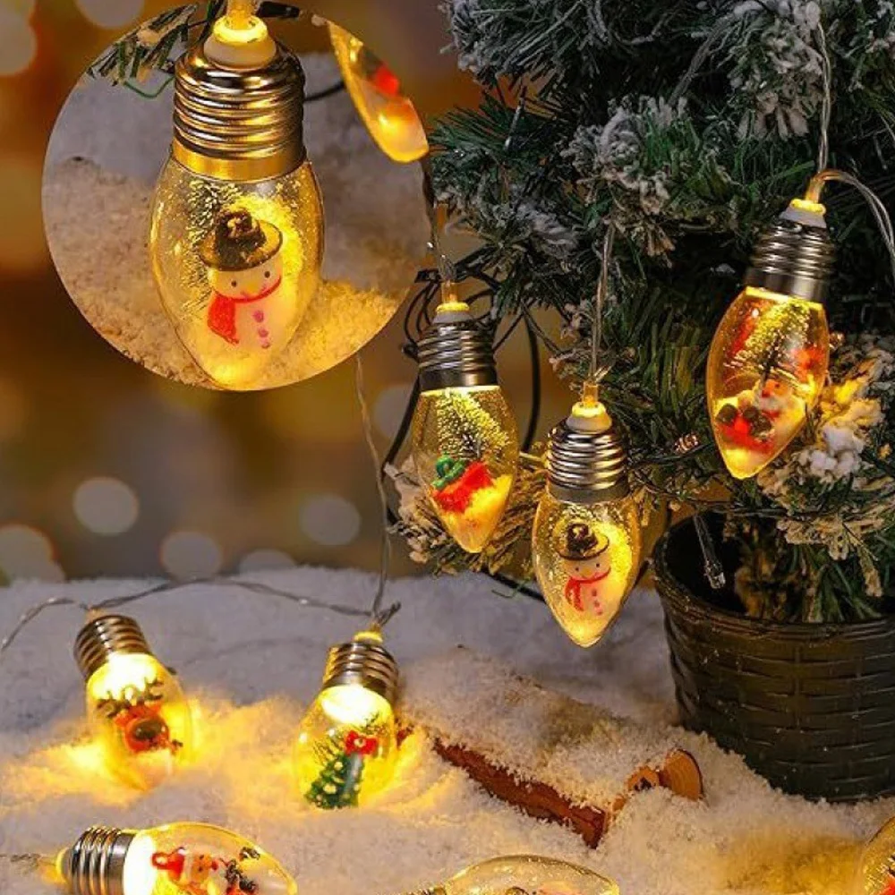 LED Bulb Lights Christmas Wall Mounted Lights Gifts Living Room Decoration Box String Lights