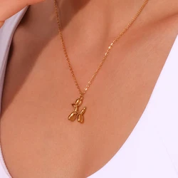 Lovely Cute Pet Puppy Dog Pendant Necklaces For Girl Ladies Men's Jewelry Gift Waterproof Stainless Steel Chain Necklace
