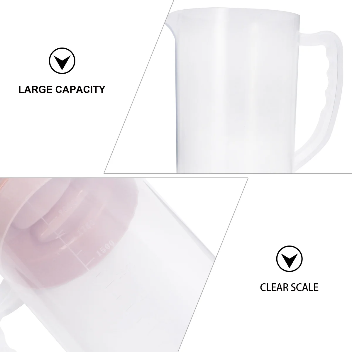

2600Ml Cold Water Jug Food-Grade Plastic Beverage Pitcher Heat Resistant Juice Pot For Home Party Picnic Pool Use Pink