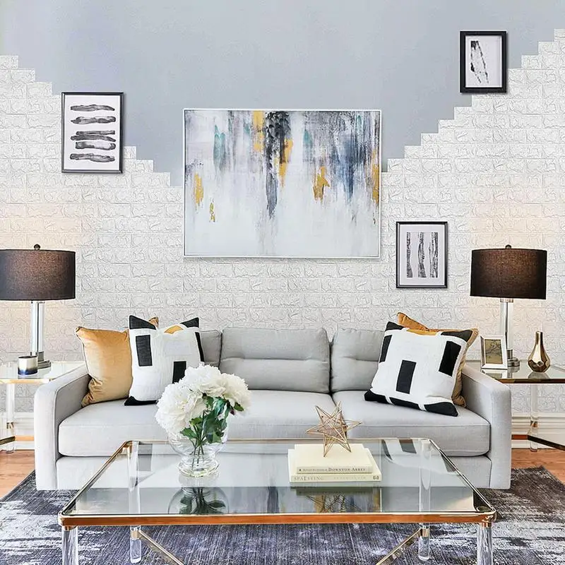 3D настенные панели для внутреннего декора стен, звукоизоляционные наклейки на плитку, наклейки на обои, легкие обои для ванной комнаты, сделай сам, дома