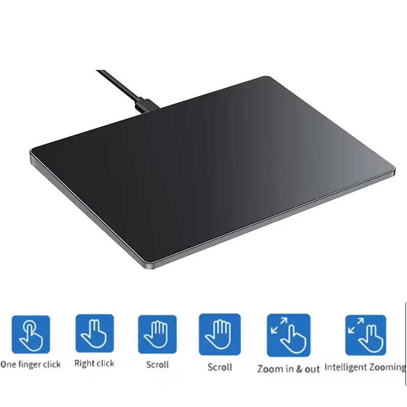 

Multi-Touch Trackpad,Ultra Slim Aluminum USB Wired Touchpad Mouse for Windows 10/11 Desktop/Laptop/Notebook Computer PC