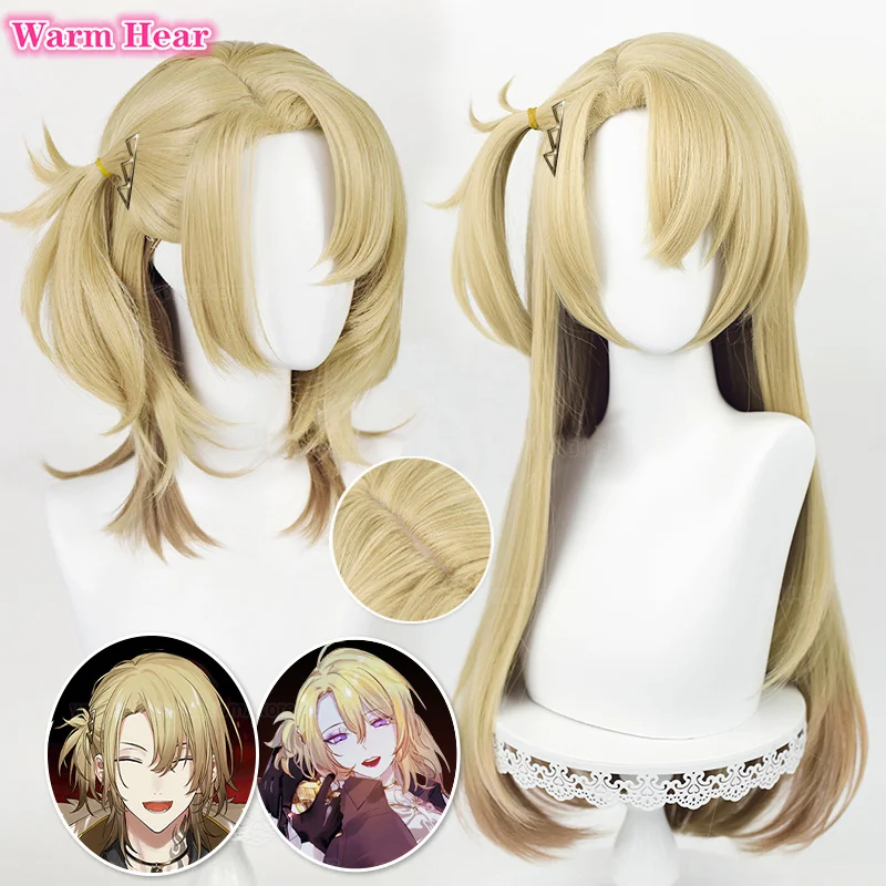 Vtuber NIJISANJI EN Luca Synthetic Anime 45cm/75cm Cosplay Wig Heat Resistant Hair Luxiem Idol Party Luca Kaneshiro Female Wigs