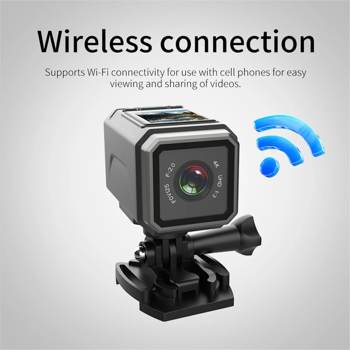 

2025+4K Ultra HD WiFi Camera with LCD Screen Waterproof Sports Camera Motorcycle Cam Bicycle Cycling Riding Recorder Camera