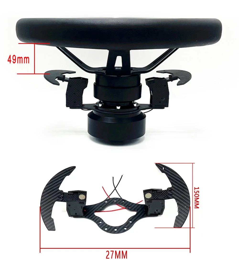 Universal Car Quick Release Steering Wheel Carbon Fiber Paddles with Deep Concave Steering Wheel Shift Paddles