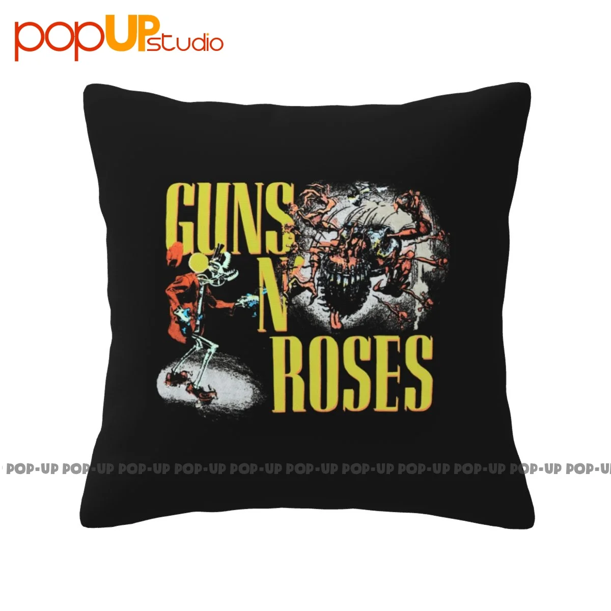 Luxury Vintage 1987 Guns N'Roses Appetite For Destruction Tour Concert Rock P-447 Pillowcase Throw Pillow Cover Customized