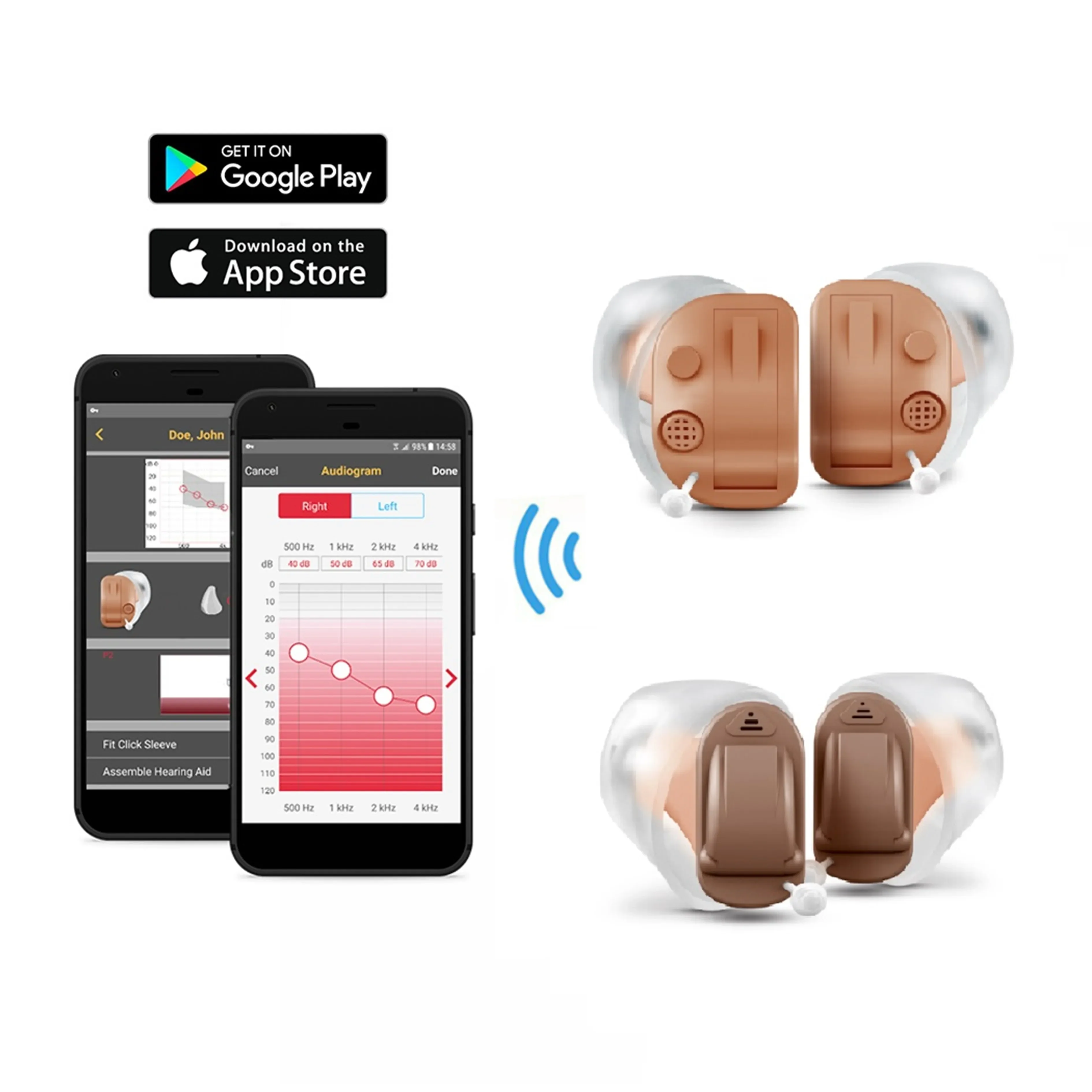 Rexton Invisible Hearing Aids APP Programmable Digital Hearing aid Mobile Phone Remote Adjust Hearing Care