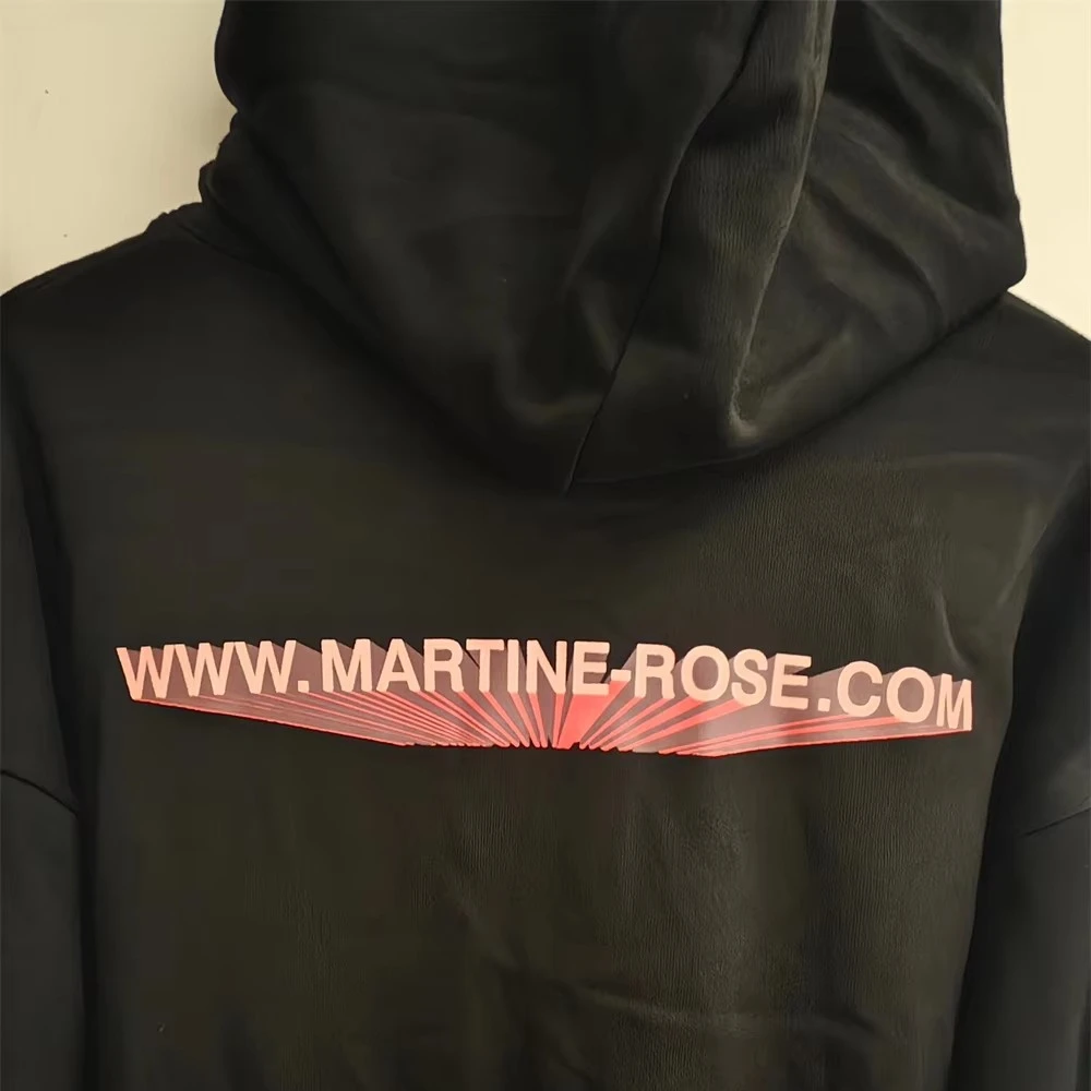 القطن الكلاسيكي 3D الأحمر شعار طباعة مارتين روز هوديي أفضل نوعية مقنعين الرجال النساء للجنسين البلوفرات المتضخم مع العلامات