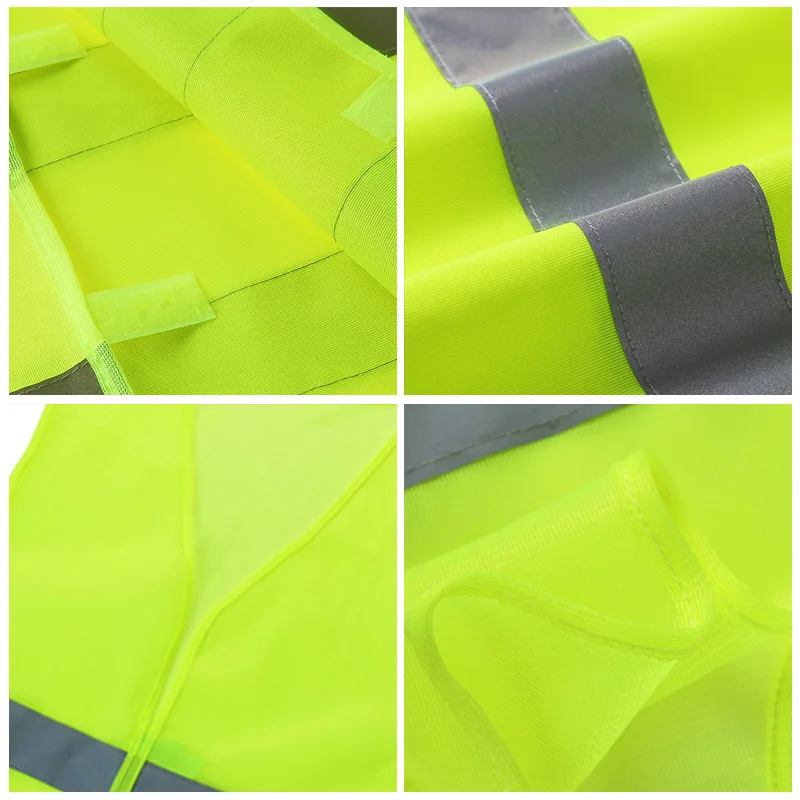 Breathable Reflective Safety Vest, Sleeveless Emergency Warning Clothing High Visibility Jacket for Workers