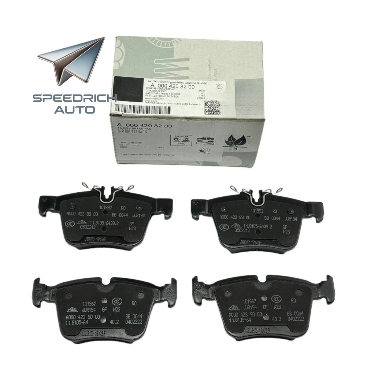 

A0004208200 A0004208603 A0084201420 TS Фрикционные колодки дискового тормоза для Mercedes-Benz C300/200/180 4MATIC Mercedes-AMG C43 4MATIC