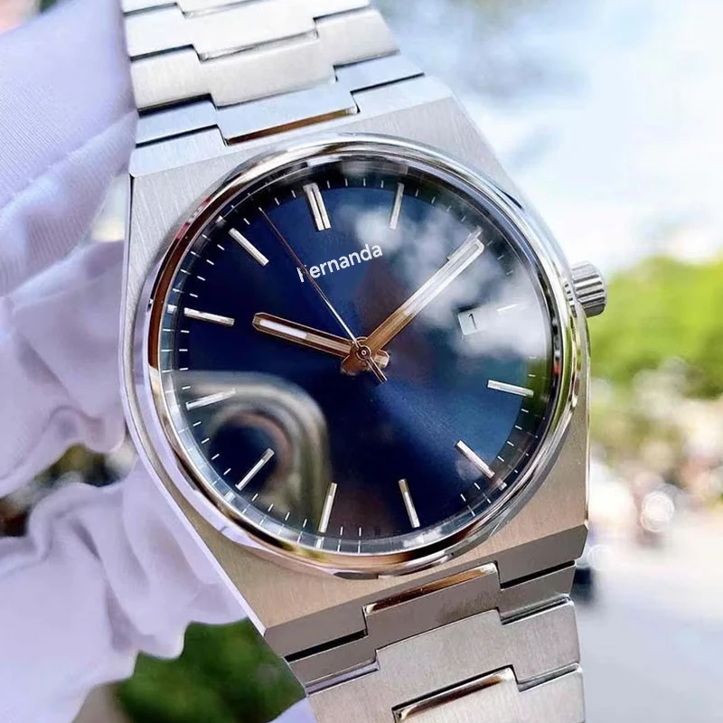 أسعار الجملة أزياء الأعمال PRX قسط الياقوت الوهج للماء التلقائية كوارتز ساعة للرجال #6