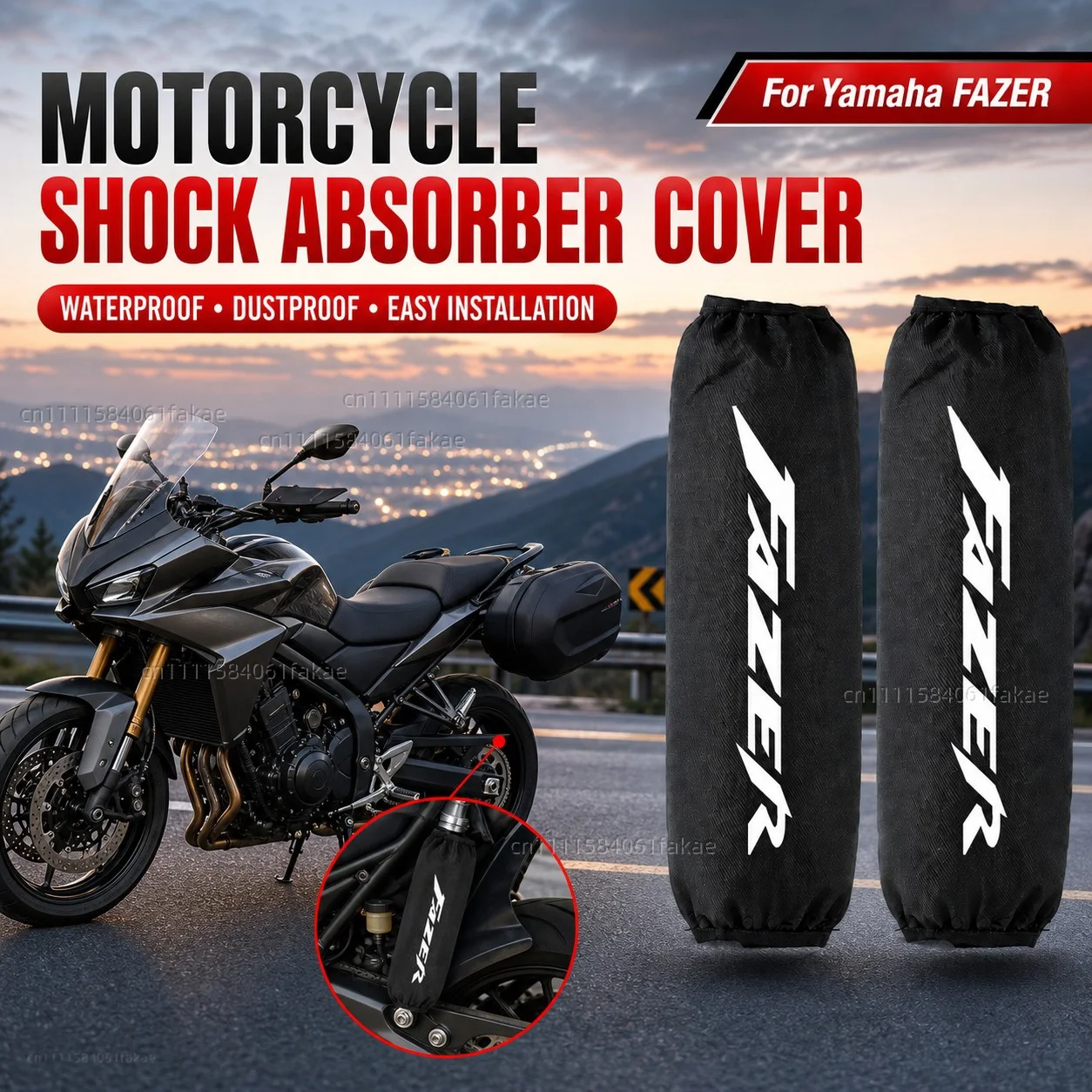 

For Yamaha FZ1 FAZER FZ6 FZ6R FZ8 FAZER FZ750 FZR1000 Motorcycle Rear Shock Absorber Protector Cover 270mm 350mm Suspension