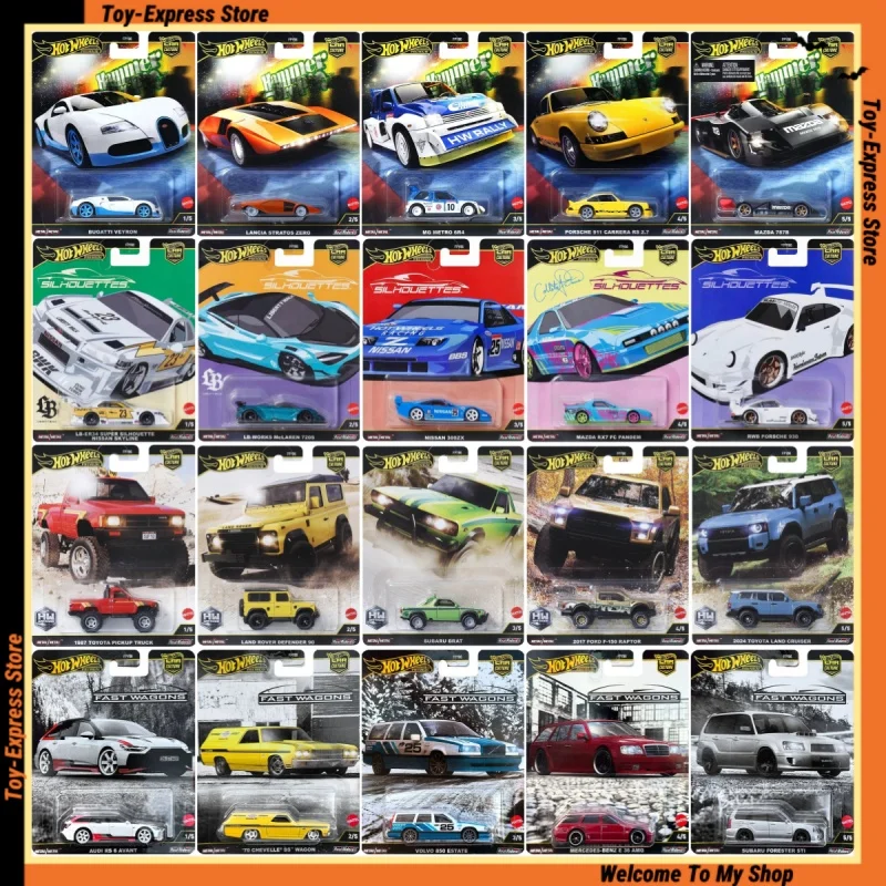 

Hot Wheels Premium 2025 Культура автомобиля Детские игрушки Hotwheels 1:64 Модель автомобиля для мальчиков Детские игрушки Bugatti Porsche Mazda Nissan Toyota