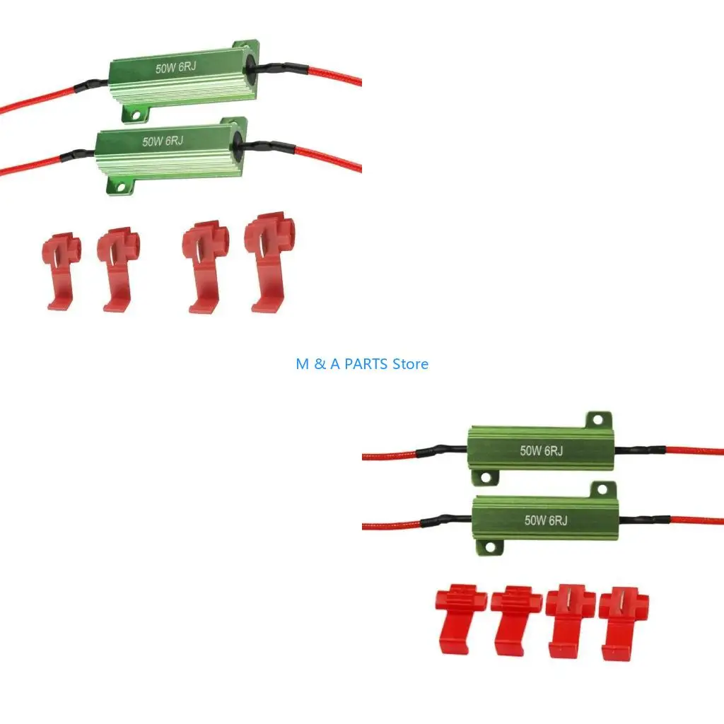 U1JF 2Pcs 50W 6RJ 6ohm LED Turn Fix Flash Load Resistor