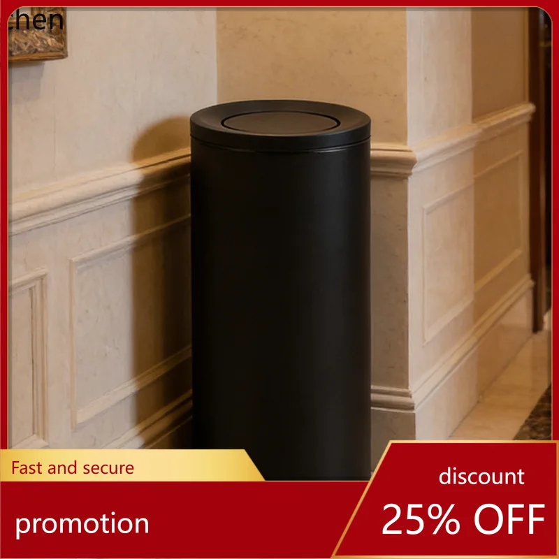 

Hxl stainless steel flip-top trash can - commercial grade for public spaces, hallways, and aisles