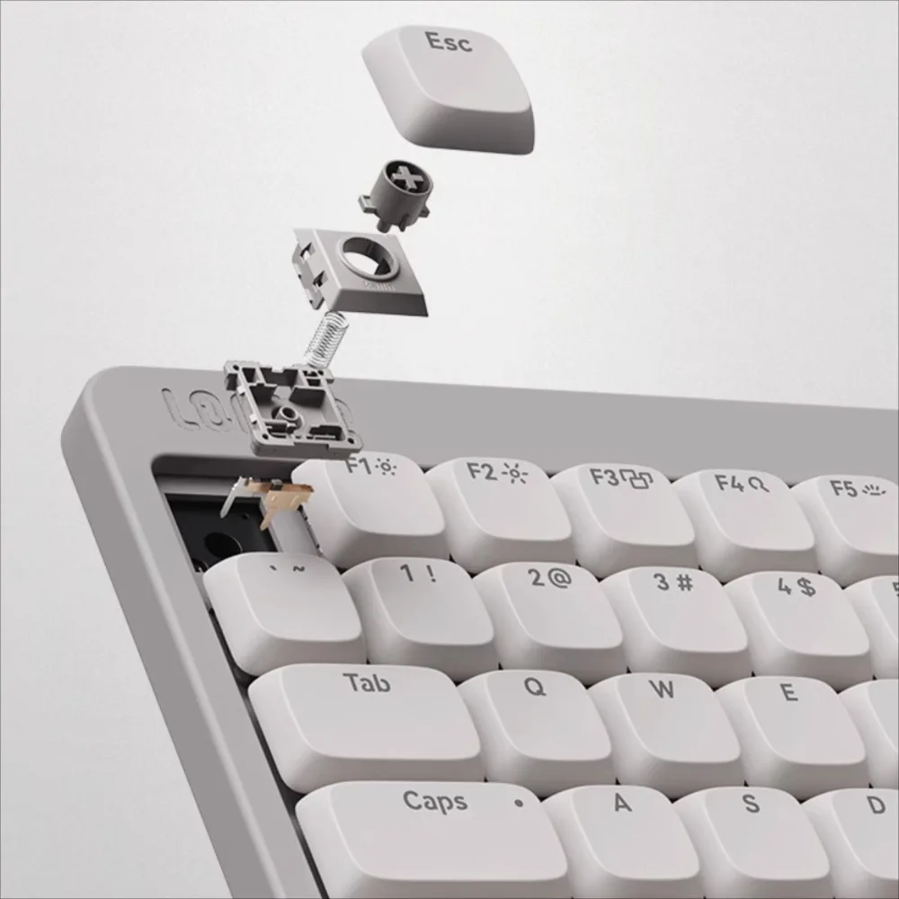Lofree&EWEADN Flow Lite Wireless Mechanical Keyboard 2.4G&Bluetooth&Wired Silenter Switch Gasket POM Low Keycap White Backlig - Image 4