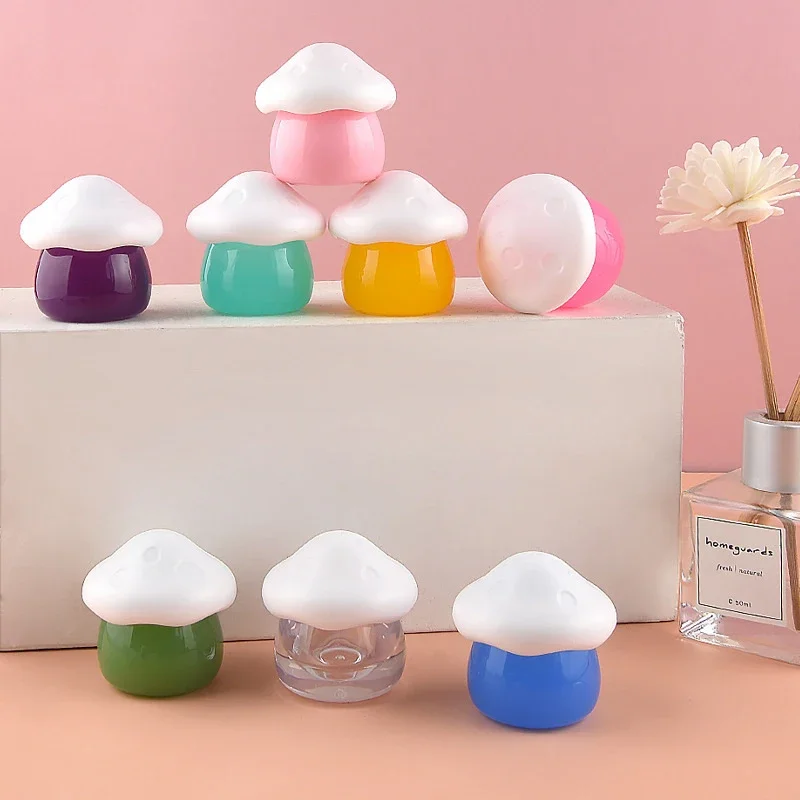 

1Pcs 10ml Portable Lip Gloss Empty Bottle Cute Mushroom Plastic Balm Container Jar Shaped Reusable Refillable Makeup Container
