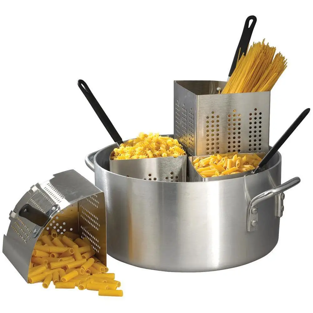 

Pasta Cooker 20qt. Stainless Steel Material W/ Lid Dishwasher Safe Silver